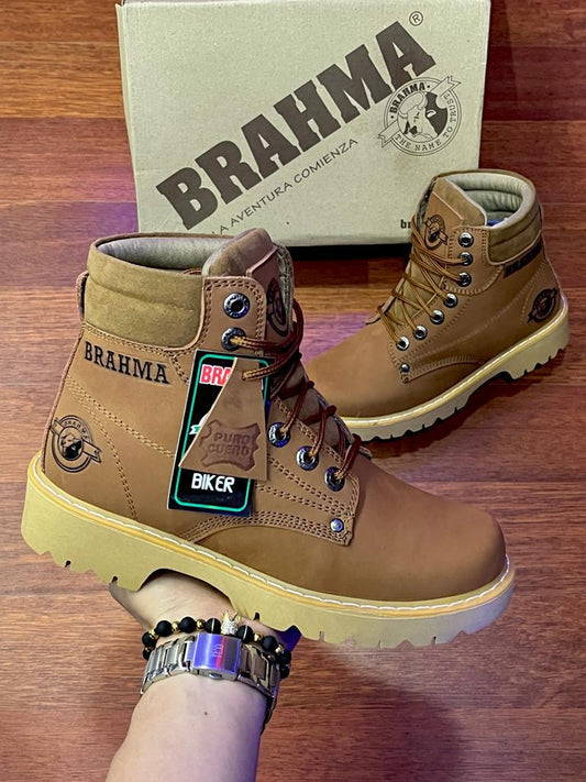 👞 BOTA BRAHAMA 100% CUERO – RESISTENCIA Y ESTILO 💪🔥